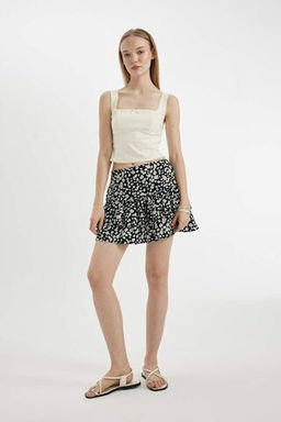 Марокканская мини-юбка с крутым принтом и высокой талией