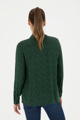 Женская зеленая рубашка с длинным рукавом Неожиданная скидка в корзине - U.s. polo assn фото 5