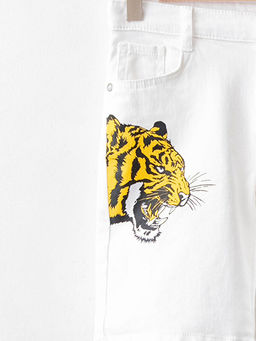 Bask?l? Erkek ?ocuk Gabardin ?ort - Waikiki фото 3