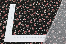 Мерный лоскут(ткань в отрезах)- Штапель Алетта цв.черный, ш.1.45м, вискоза-100%, 100гр/м.кв - Купава фото 4