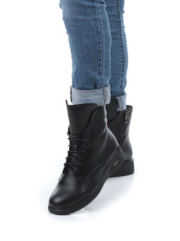 04-M3-830 BLACK Ботинки зимние женские (натуральная кожа, натуральный мех)