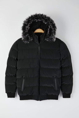 Siyah Regular Erkek Mont TMNAW26MO00028