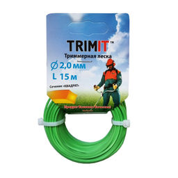 Леска для триммера нейлоновая d2мм (15м) (квадрат)