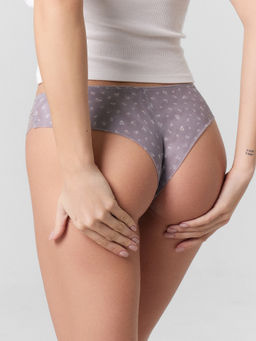 Трусы бразилиана женские в наборе, 3 шт цветочки на сером1 412613-3 - Mark formelle фото 5