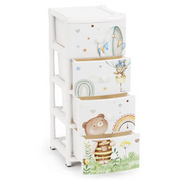 Комод "Мишутки" 4-х секционный М8668,,