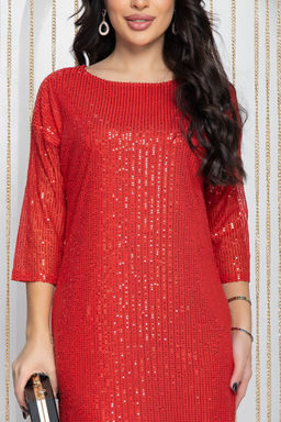 Платье Просто сияй (красное) П11808 - Lt collection фото 3
