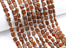 Бусины из граната (спессартин) кристаллы 7*9мм, 25см, 25 бусин Радуга камня