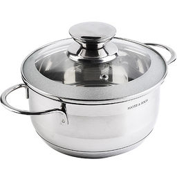 30972 Кастрюля с крышкой 1,4 л 16см нерж/ст MB (х8)