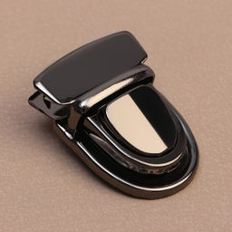 Застёжка для сумки, 4×3 см, цвет чёрный никель