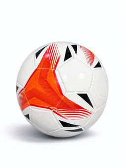 Мяч футбольный, размер 5, 280гр (RKJ-4714) белый с оранжевым