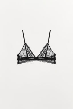 FLORAL EMBROIDERED TRIANGLE BRA - Zara фото 13