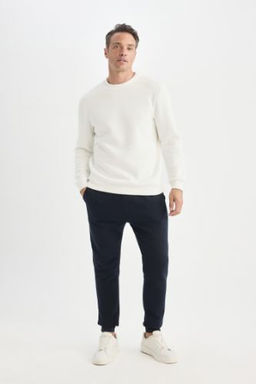 Slim Fit Dar Kesim Jogger Esofman Alt? Basic Duz Pike Beli Bagc?kl? Lastikli Paca Cepli