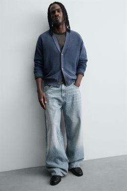 C?RDIGAN RELAXED FIT LAVADO / Azul - Zara фото 6