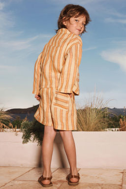 STRIPED 100% LINEN BERMUDA SHORTS LIMITED EDITION - Zara фото 4