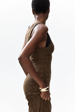 Vestido efecto crochet con tapeta de botones - H&m фото 6