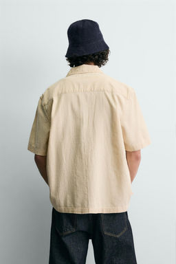CAMISA ESTRUCTURA LAVADA / Crudo medio - Zara фото 3