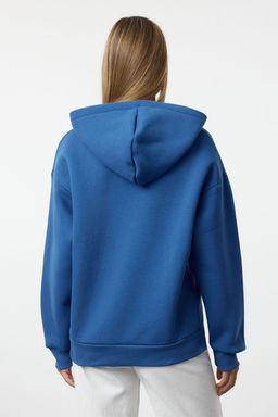 Saks Oversize/Genis Kal?p Nak?sl? Kal?n Ici Polarl? Orme Sweatshirt TWOAW25SW00070