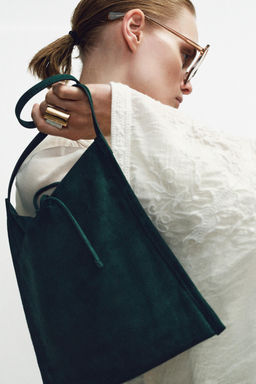 MINI BOLSO PIEL PLANO LAZO / Verde