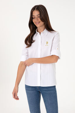 Kad_n Beyaz Uzun Kollu G_mlek Sepette S_rpriz _ndirim - U.s. polo assn фото 3