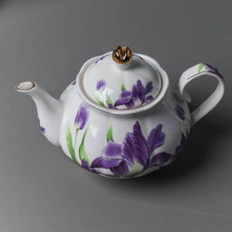 Чайник заварочный 800 мл / GF3-TP /уп 18/ костяной Ирисы - Галеонтрейд фото 4