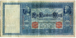 Банкнота 100 марок 1910 года Германия