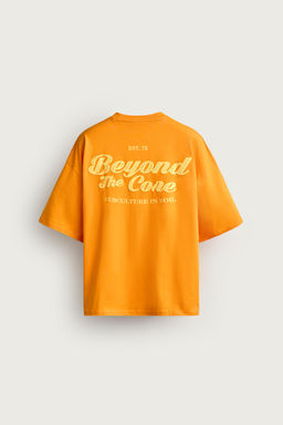 CAMISETA RELAXED FIT BORDADO COMBINADO / Naranja - Zara фото 7
