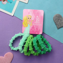 Цена за 6 шт. Резинки для волос «Махрушка», набор 6 шт., 4 см, зелёные