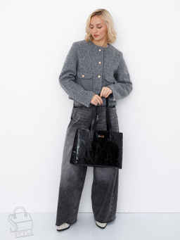 Сумка женская кожаная 9620SP black Velina Fabbiano-Safena