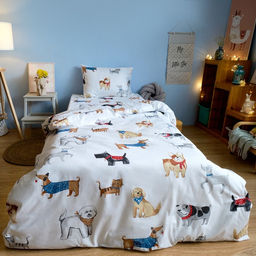 Постельное бельё Этель 1.5 сп Dog party, 143*215 см, 150*214 см, 50*70 см -1 шт,100% хлопок, бязь  фото 5