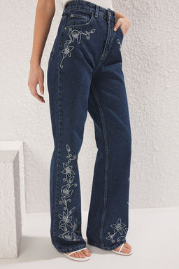 Mavi Nak?sl? Yuksek Bel Wide Leg Jeans TWOSS25JE00188 - Trendyolmilla фото 3