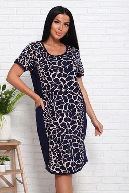 Туника с карманами (00999, синий)