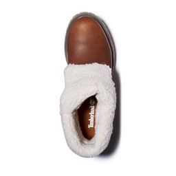 Женские ботинки Timberland Authentics Teddy Fleece WP Fold-Down коричневые фото 12