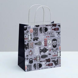 Цена за 2 шт. Пакет подарочный крафтовый, упаковка, Крутой, 22?25?12 см