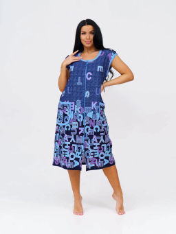 Халат женский, цвет синий