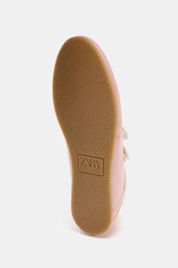 SATIN EFFECT TOPSTITCHED BALLERINAS - Zara фото 30