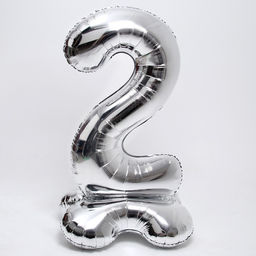 Воздушный шар фольгированный 50" «Цифра 2», на подставке