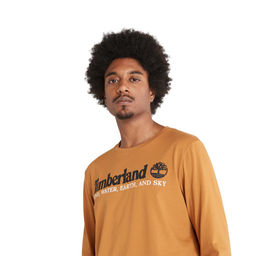 Футболка с длинным рукавом Timberland Longsleeve WWES Logo Regular желтая фото 5