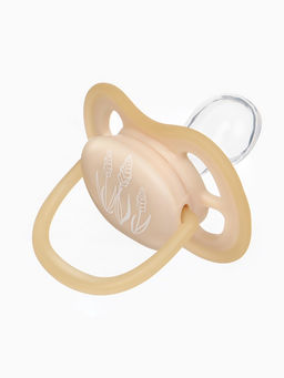 Светящаяся соска-пустышка анатомическая, силикон, от 6 мес., «Колоски», цвет бежевый