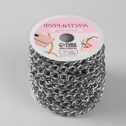 Цепочка для сумки, железная, 7 11 мм, 10 0,5 м, цвет серебряный - Арт узор фото 4