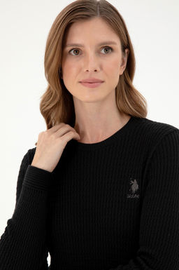 Женский черный базовый свитер Неожиданная скидка в корзине - U.s. polo assn фото 2