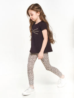 Футболка для девочки UD 0803 кофе - Mini maxi фото 3