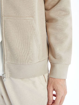 Dik Yaka Uzun Kollu Erkek Fermuarl? Sweatshirt