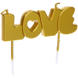 Свечи в торт "Любовь" (набор 4 шт) 7см