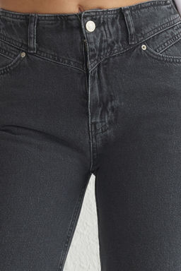 Siyah Yuksek Bel Wide Leg Jeans TWOSS21JE0385 - Trendyolmilla фото 4