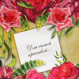 Цена за 2 шт. Пакет подарочный крафтовый Для самой красивой 27?22?11 см, 120 г/м?