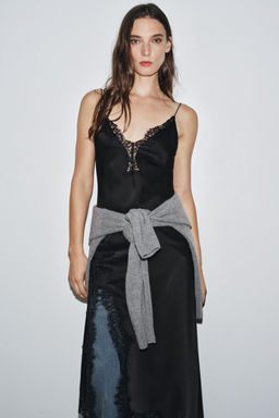 ZW COLLECTION SATIN LACE DRESS