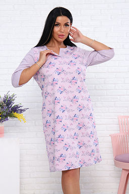 Сорочка теплая, футер с начесом, розовый (939-1)