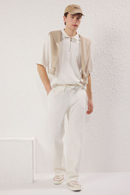 TRENDYOL MAN Siyah Wide Leg/Genis Kesim Waffle Dokulu Esofman Alt? Pantolon TMNSS25EA00000 - Trendyolmilla фото 10