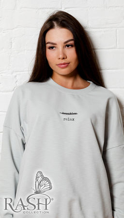 Свитшот "Relax" ментол Цвет:как на фото