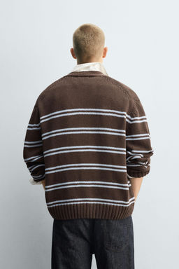 STRIPED JACQUARD CARDIGAN - Zara фото 3